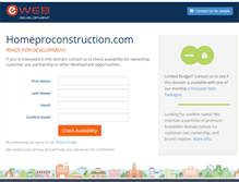 Tablet Screenshot of homeproconstruction.com